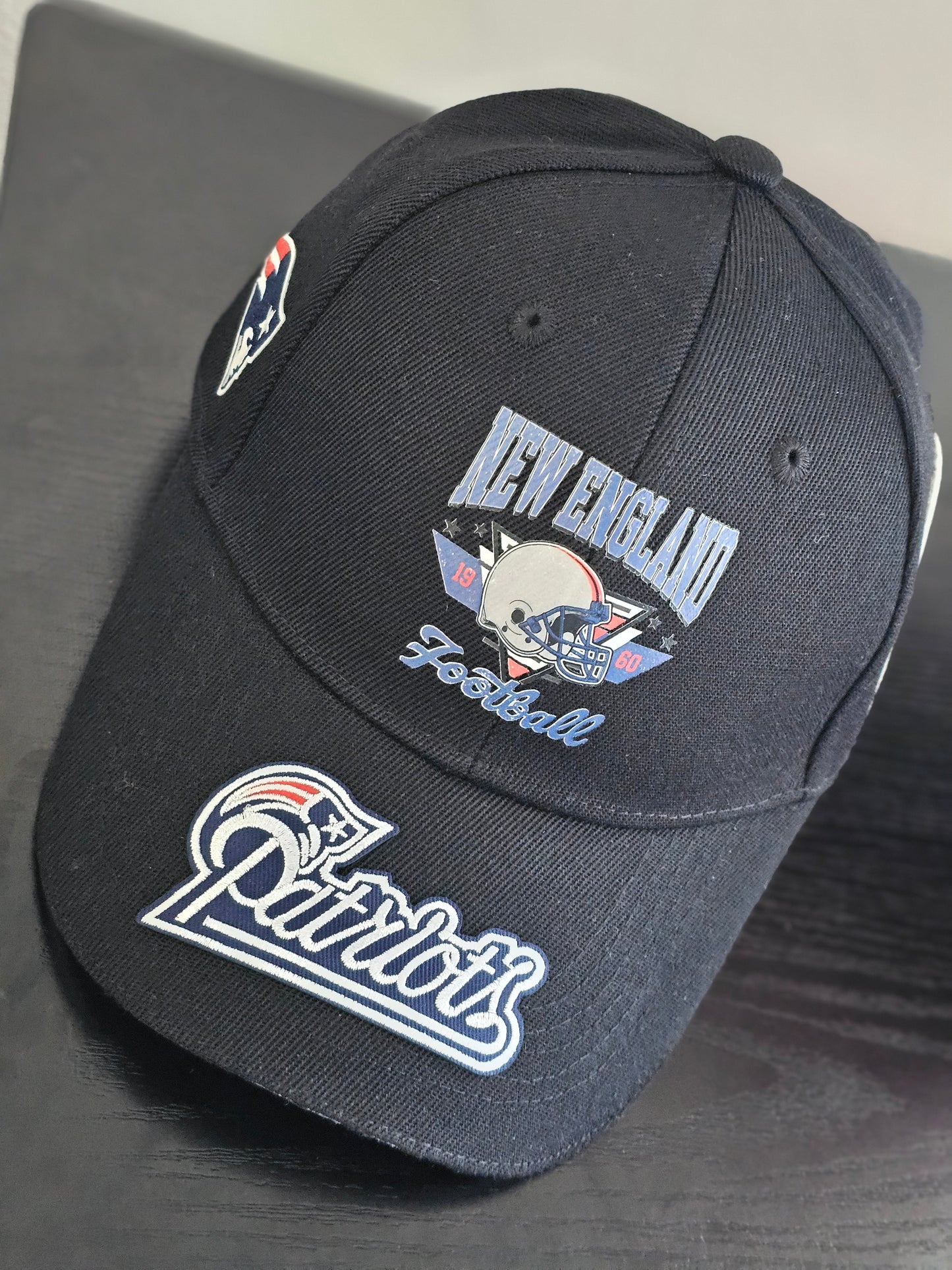 New England Patriots Vintage Circle Patch Snapback – Navy Classic