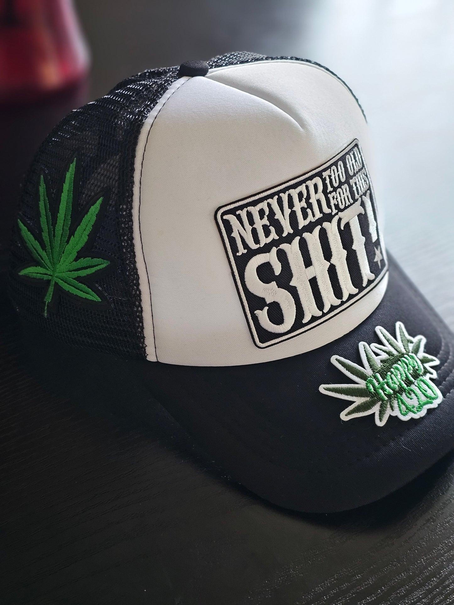 “Never Too Old For This Sh*t” Trucker (Cannabis Edition)