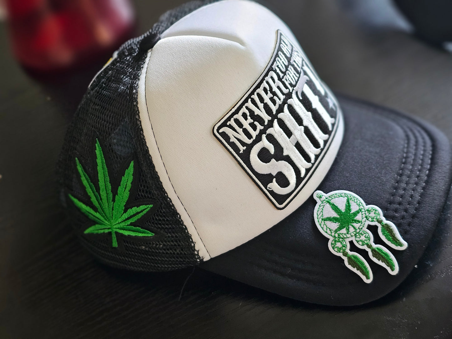 “Never Too Old For This Sh*t” Trucker (Dream Catcher Cannabis Edition)