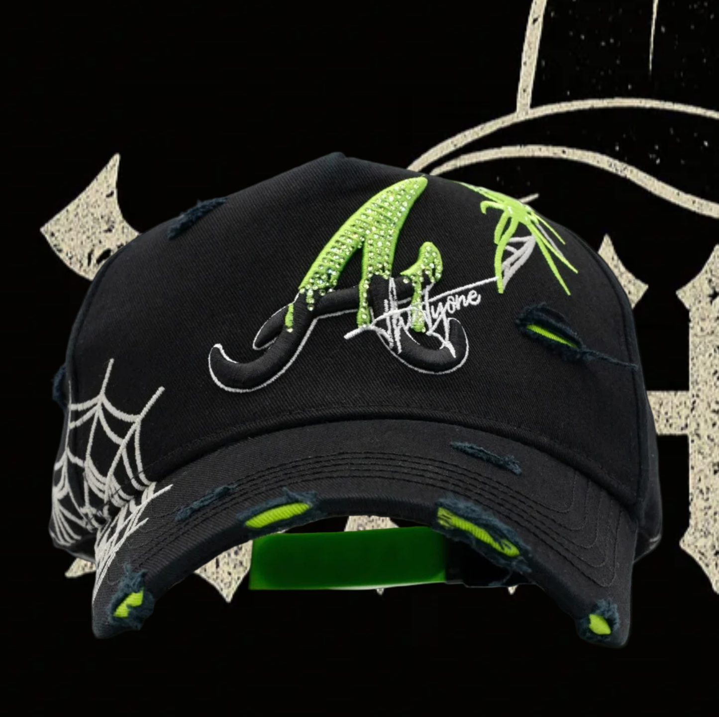 Toxic A Spiderweb Distressed Snapback