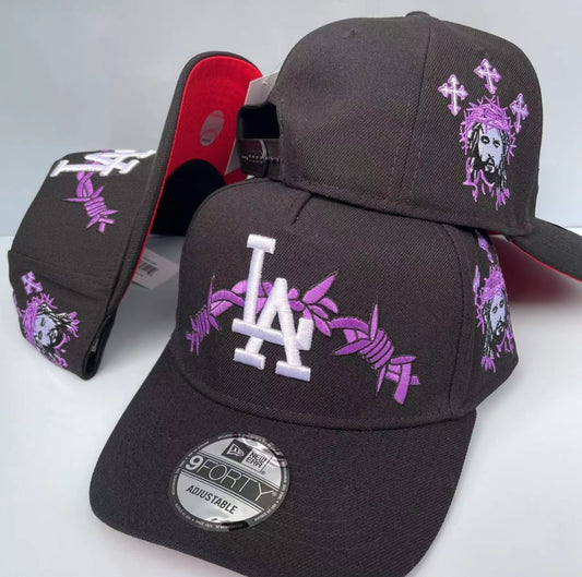 LA Crown of Thorns Snapback – Black & Purple