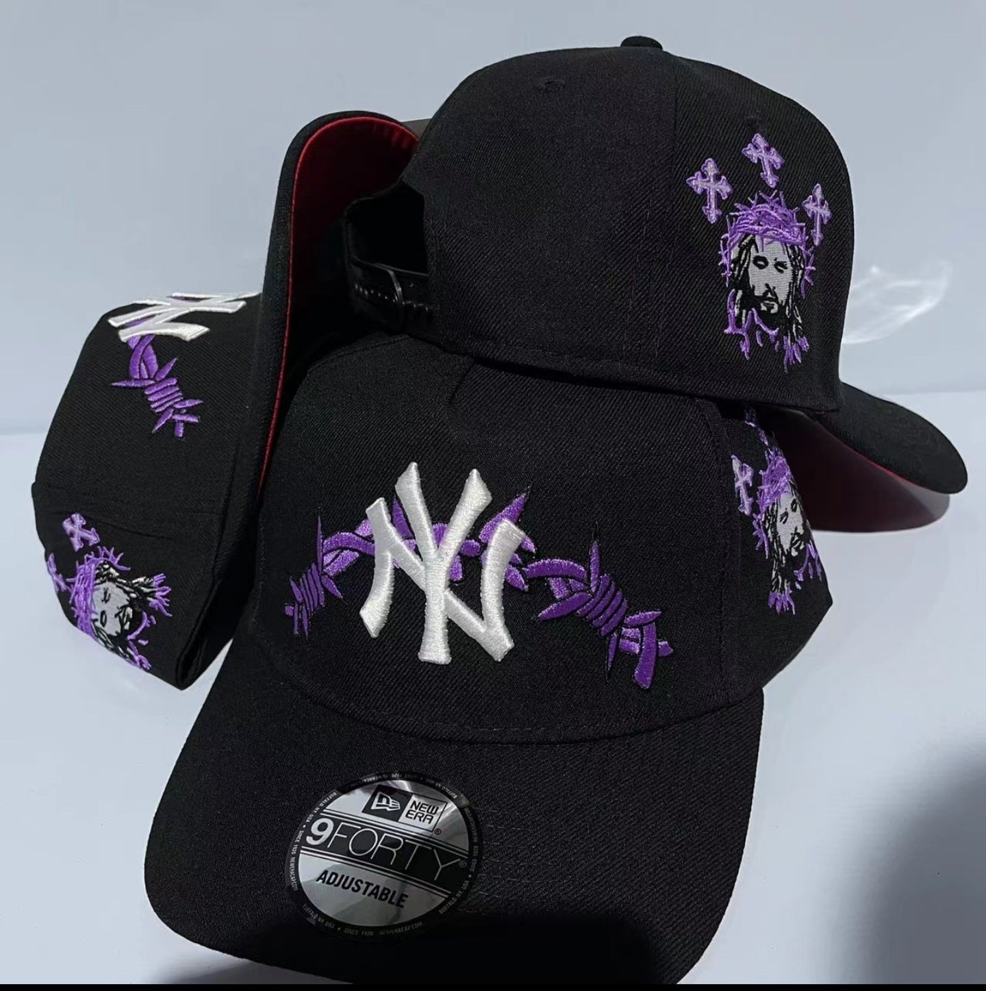 NY Crown of Thorns Snapback – Black & Purple