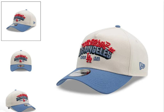 Los Angeles Script Snapback – Cream & Powder